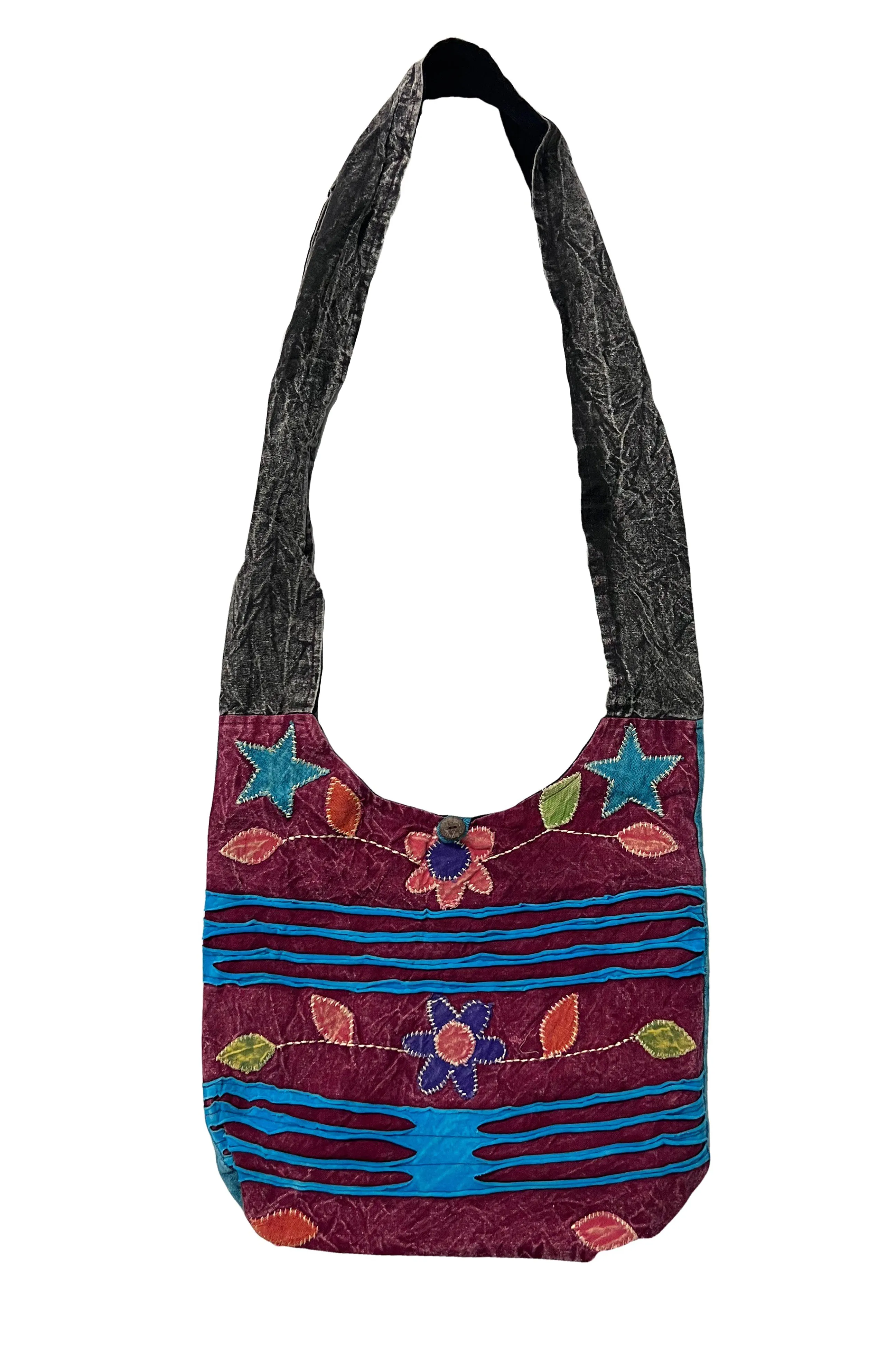21 Patchwork Cotton Knitted Tie Dye Shoulder Bohemian Messenger Bag Purse