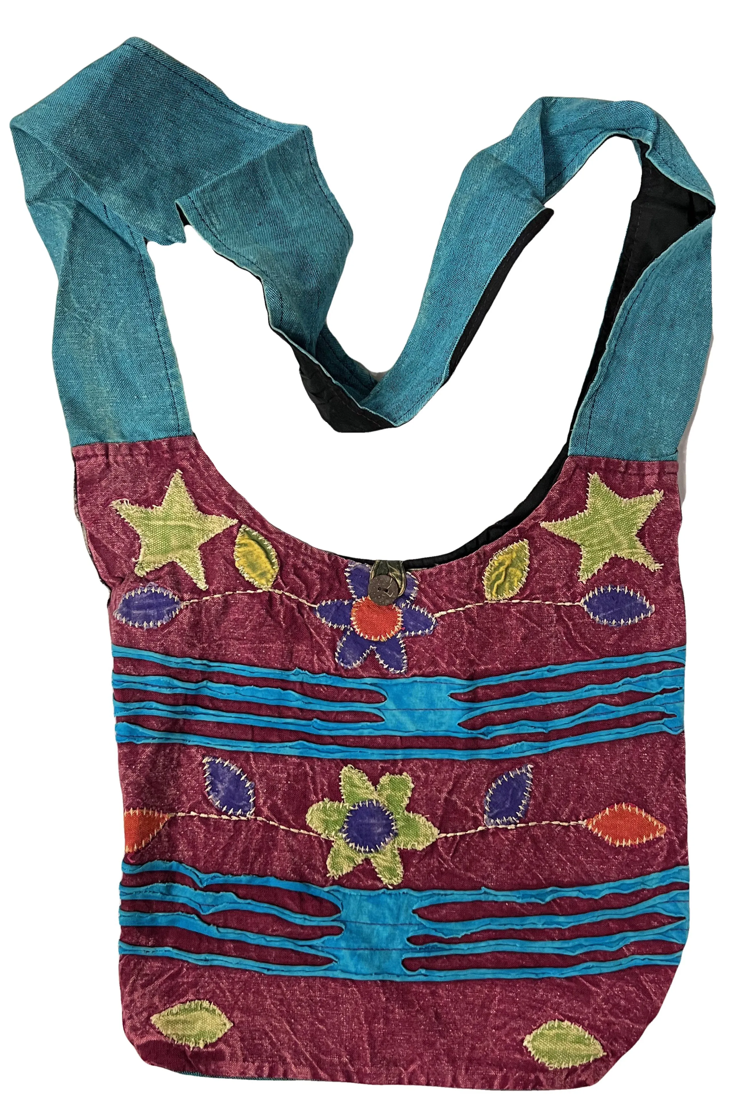 21 Patchwork Cotton Knitted Tie Dye Shoulder Bohemian Messenger Bag Purse