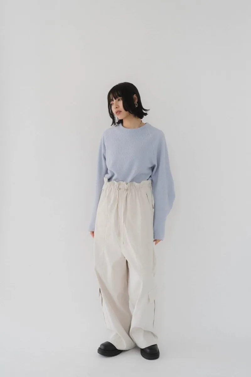balloon sleeve jacquard tops/3color
