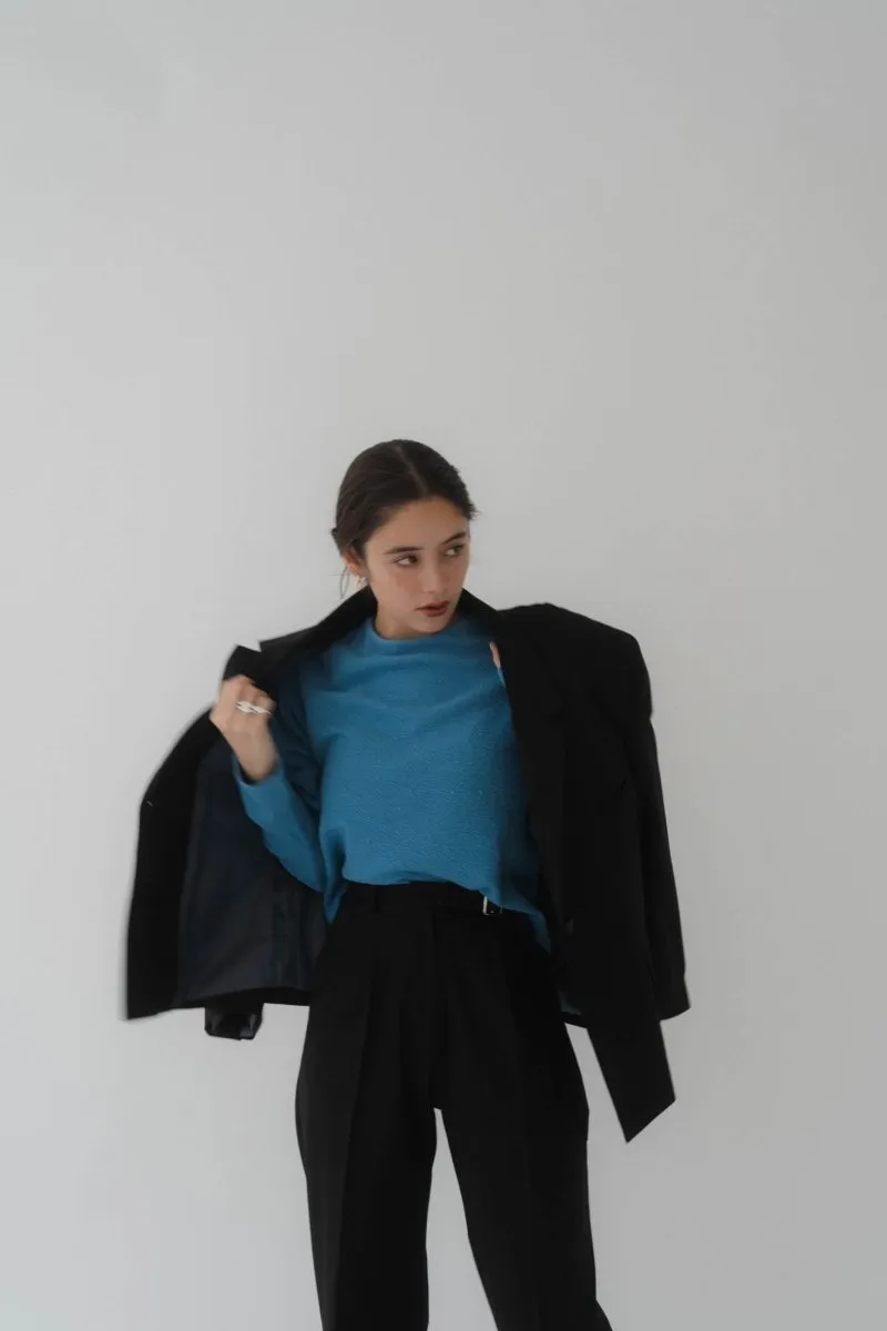 balloon sleeve jacquard tops/3color