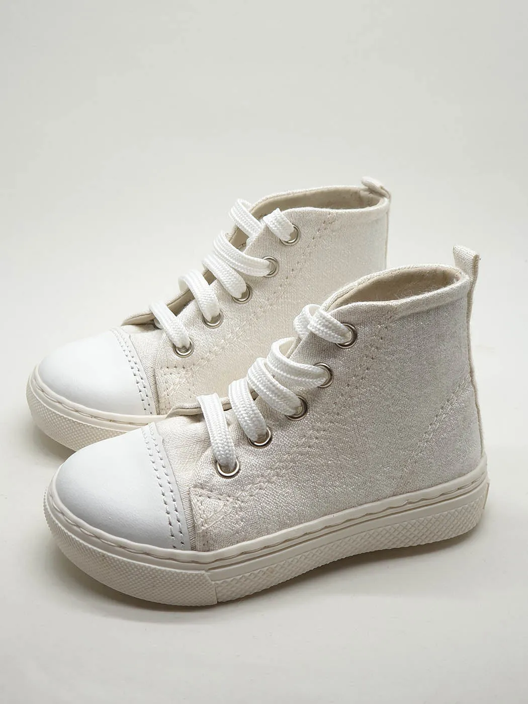 Baptismal Baby shoe bootie for girl - SALINA Ivory