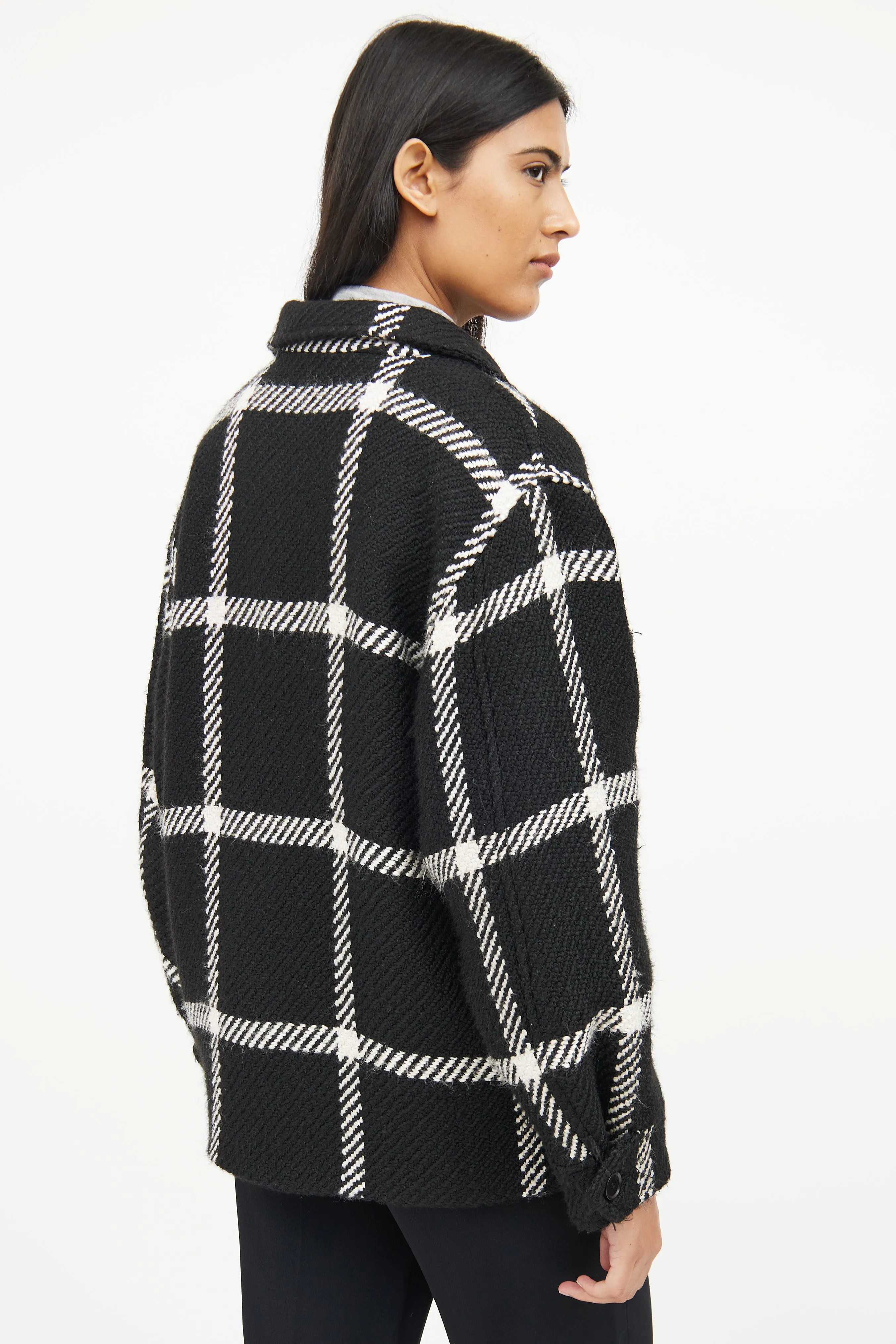 Black & White Button Jacket