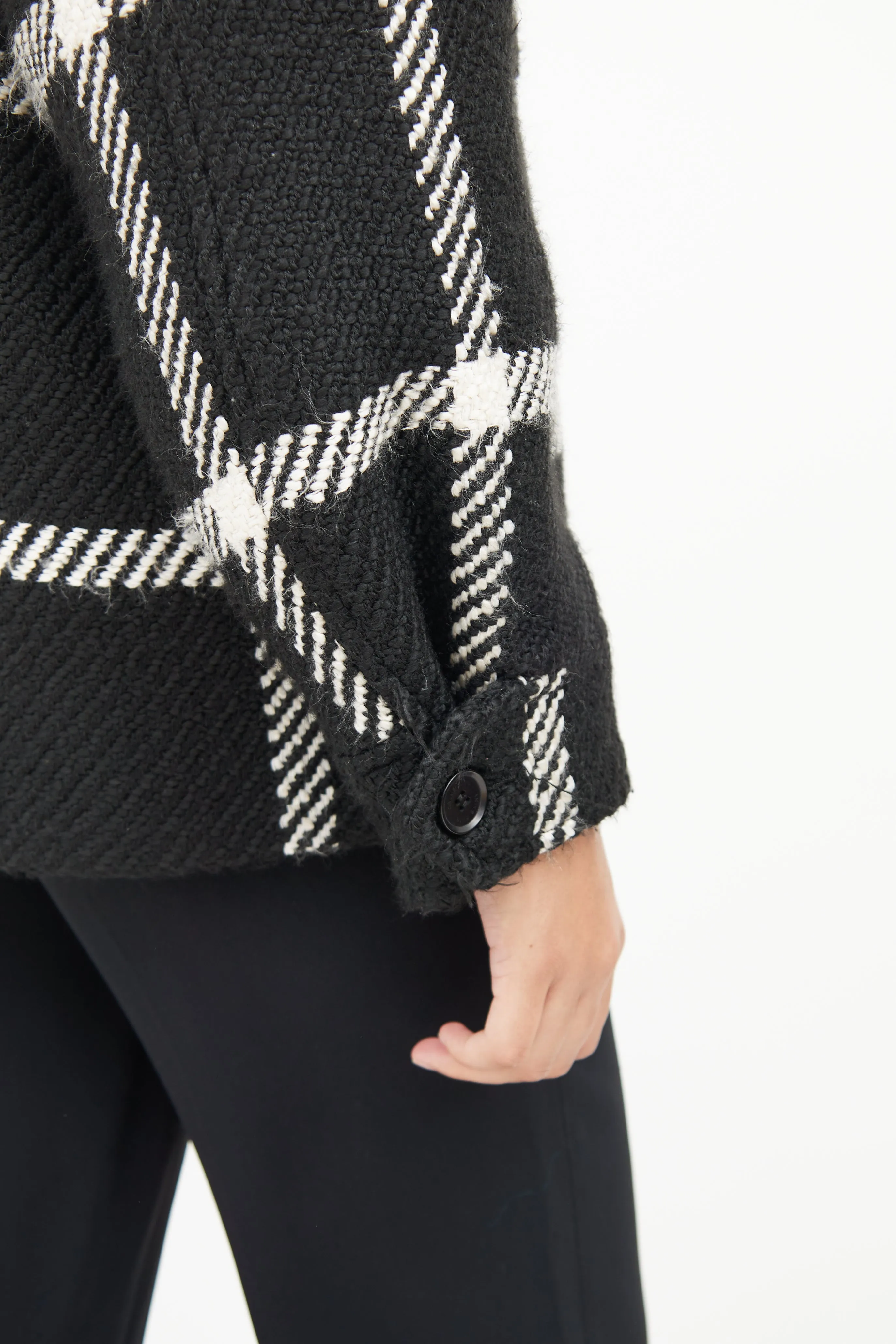 Black & White Button Jacket