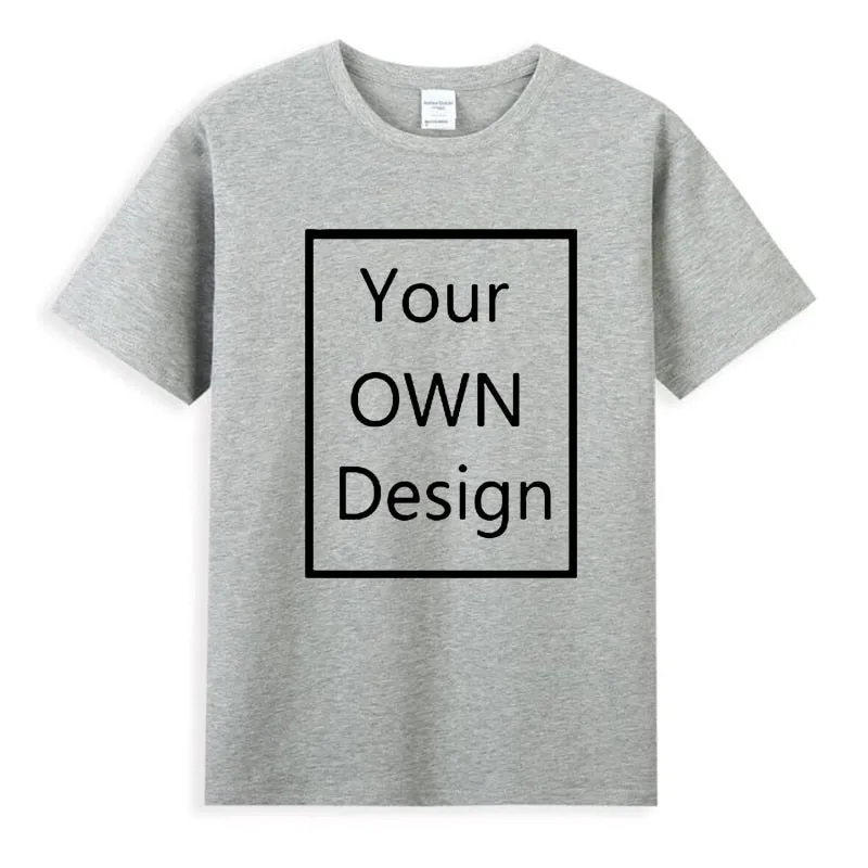Cotton Custom T Shirt Make Your OWN Design Logo Text Men Print Tshirt Tops Tee