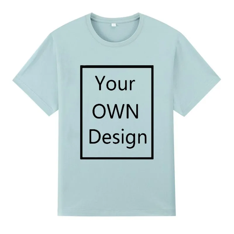 Cotton Custom T Shirt Make Your OWN Design Logo Text Men Print Tshirt Tops Tee