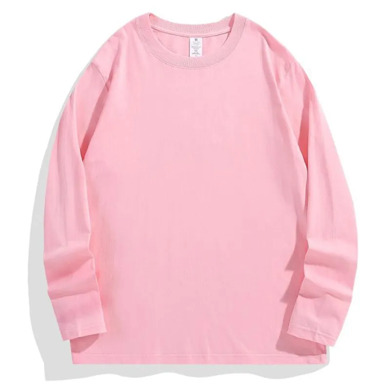 Custom Long Sleeve Shirt Cotton Make Your Design Logo Text High Quality Tops Men Women Print
