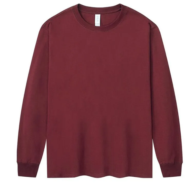 Custom Long Sleeve Shirt Cotton Make Your Design Logo Text High Quality Tops Men Women Print