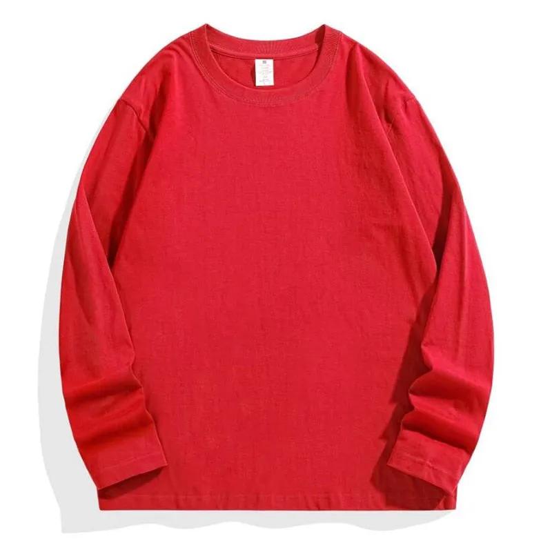 Custom Long Sleeve Shirt Cotton Make Your Design Logo Text High Quality Tops Men Women Print