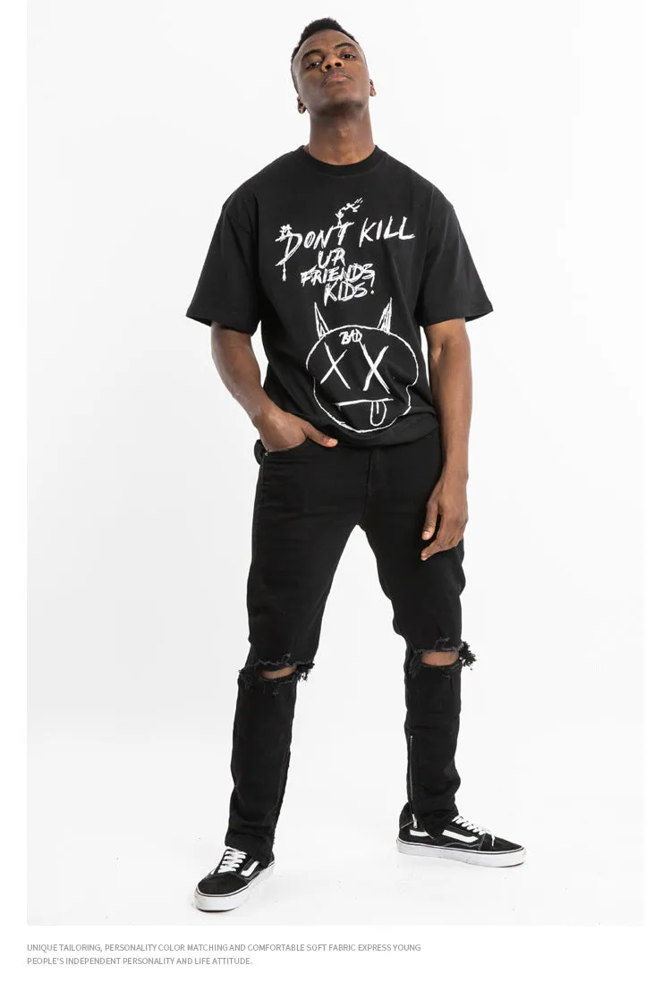 Don't Kill Ur Friends Kids Short Sleeve Oversized T-Shirt