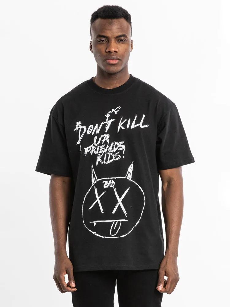 Don't Kill Ur Friends Kids Short Sleeve Oversized T-Shirt