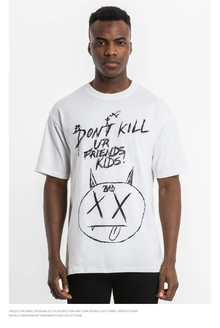 Don't Kill Ur Friends Kids Short Sleeve Oversized T-Shirt
