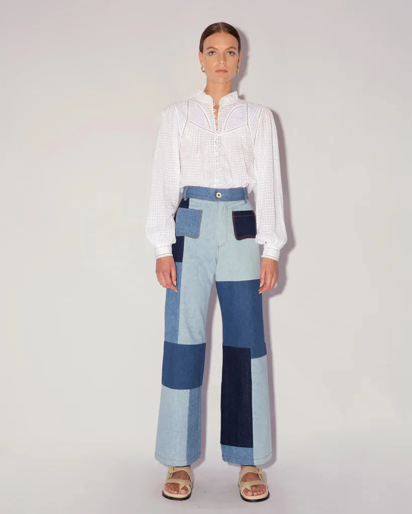 Janis Jeans Patchwork Denim