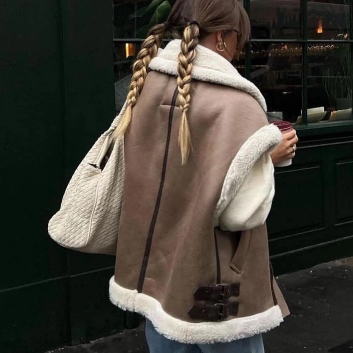 Karen | Womens Shearling Zip Vest