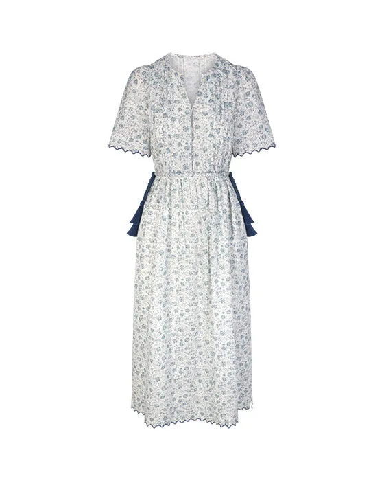 Lindsay Dress in Floral Blues
