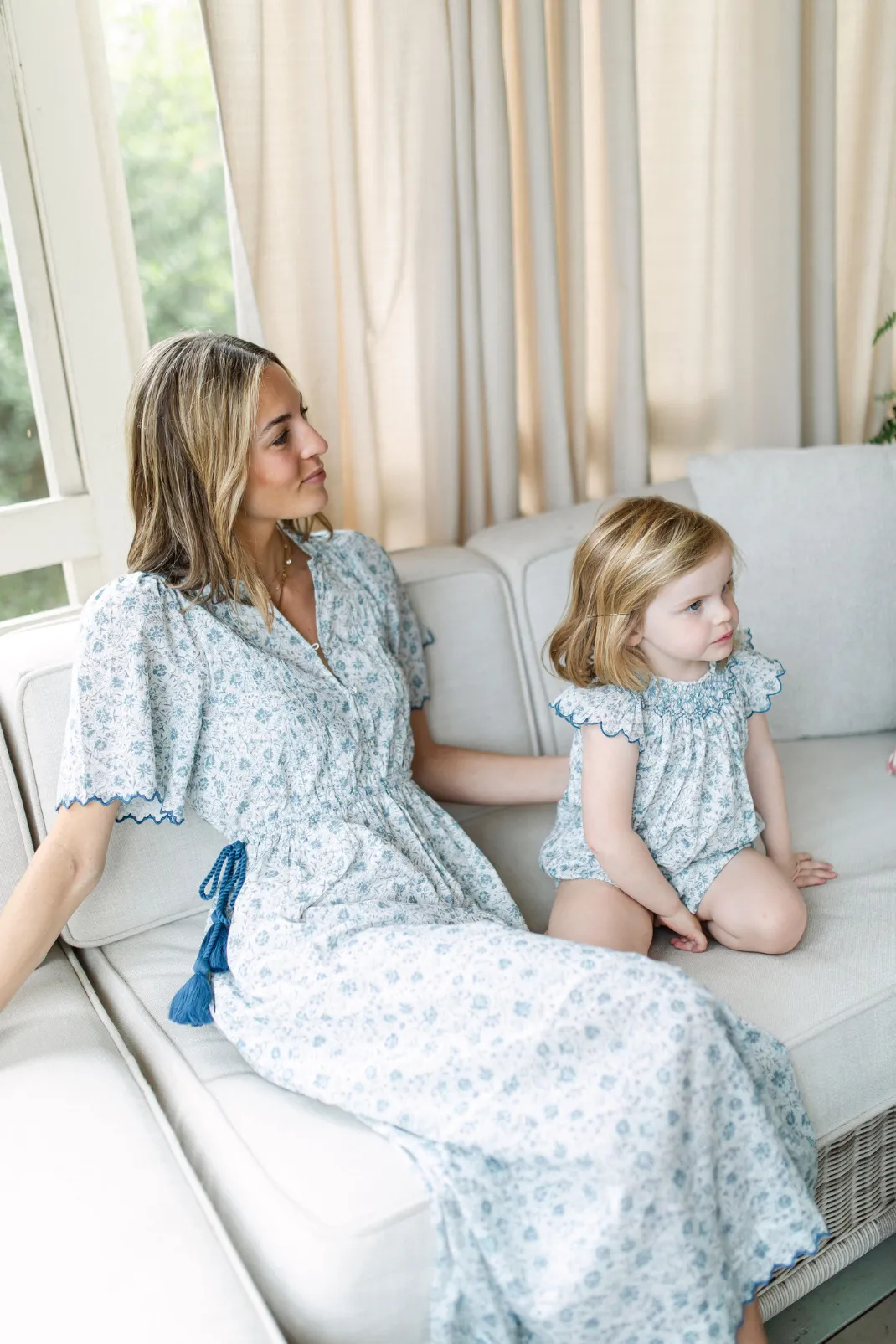 Lindsay Dress in Floral Blues