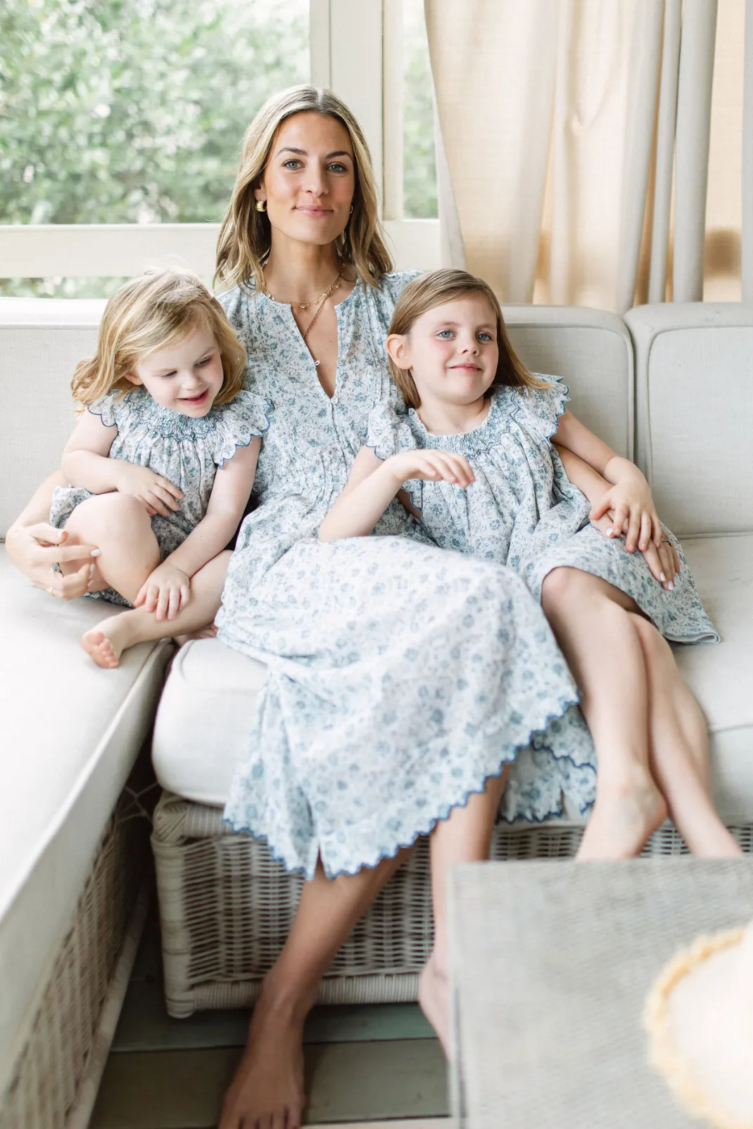 Lindsay Dress in Floral Blues