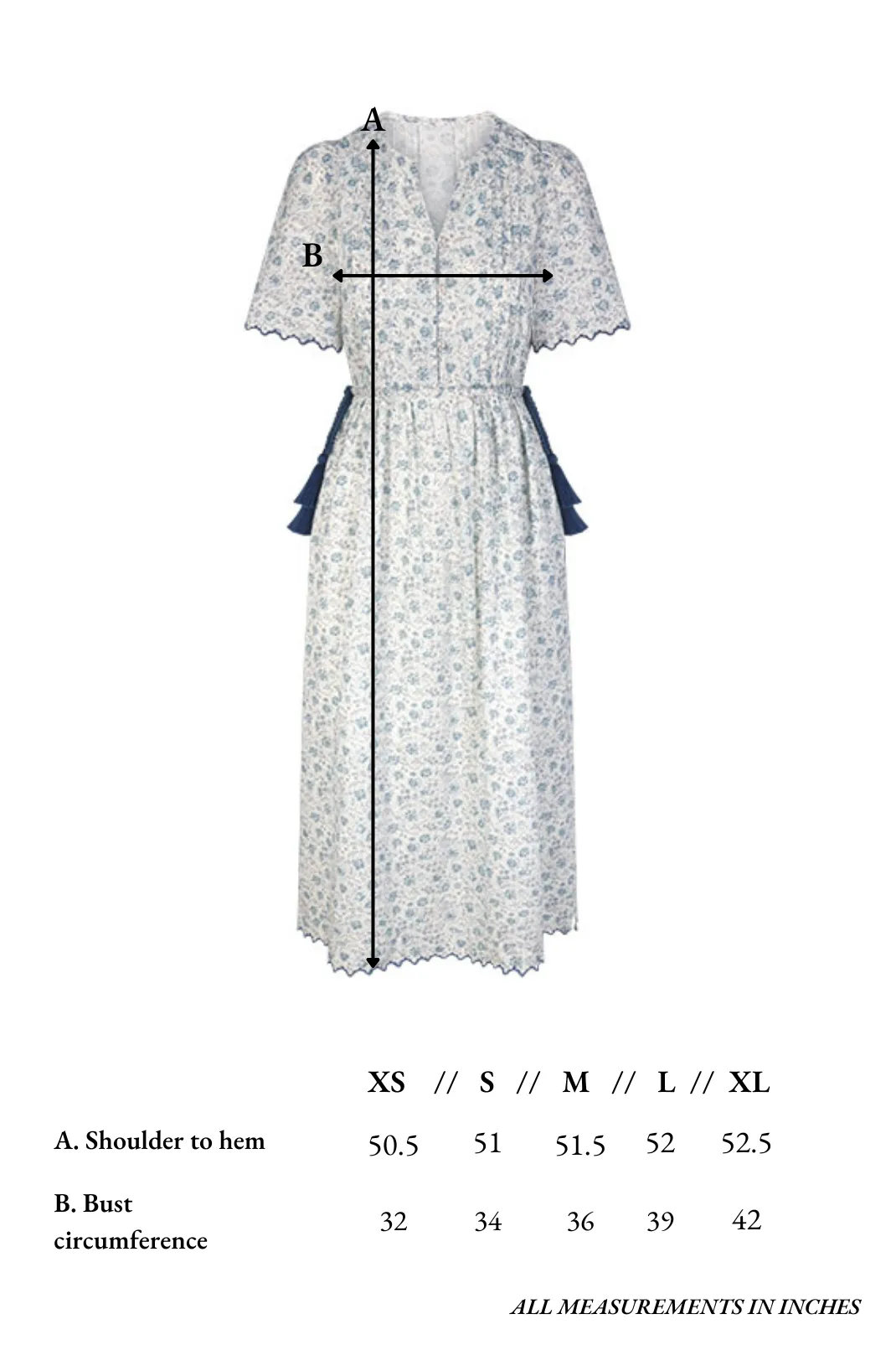 Lindsay Dress in Floral Blues