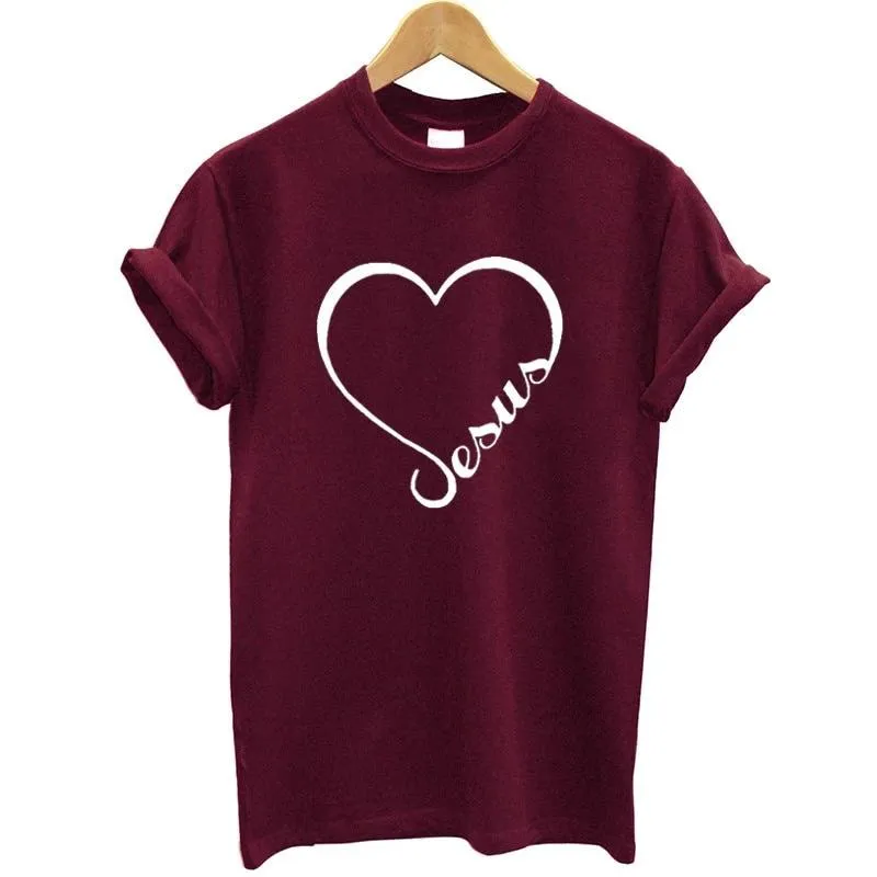 Love Heart Jesus Faith T Shirt