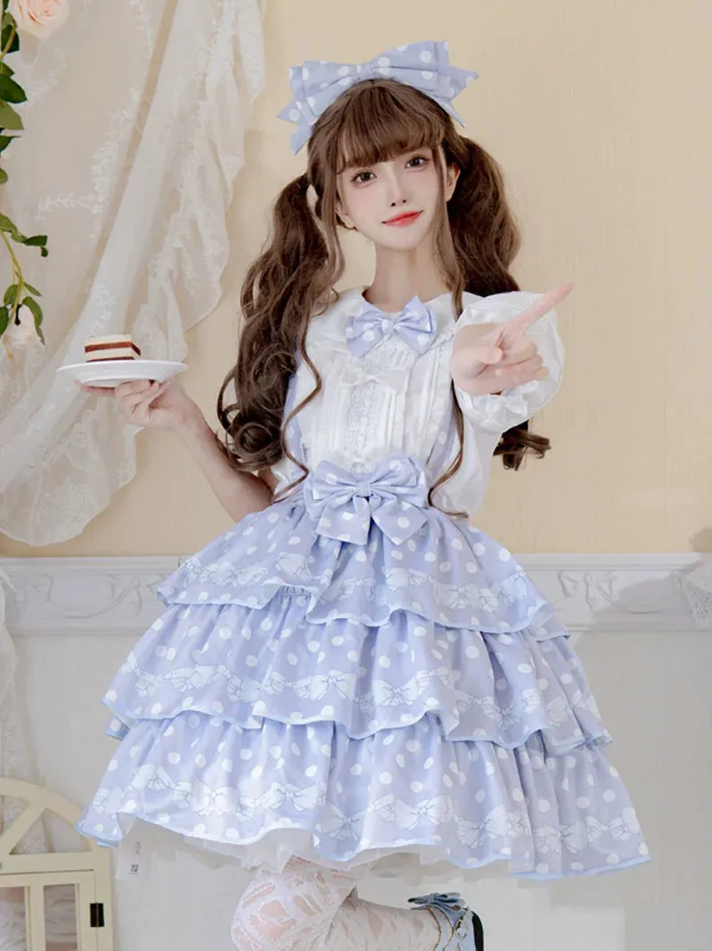 Tiered Shirt Design Suspender Inner Lolita   Skirt