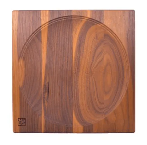 Wooden Plate Spinning Top - Nut
